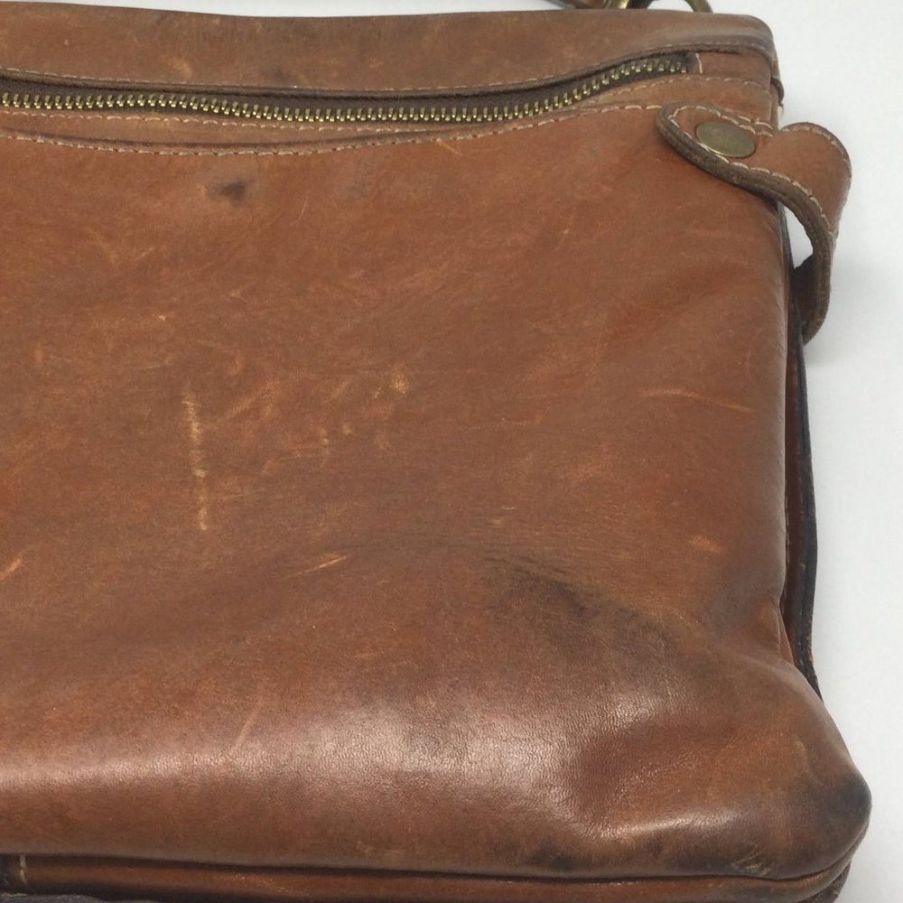 Patricia Nash Brown Distressed Leather Crossbody - Picture 4 of 13